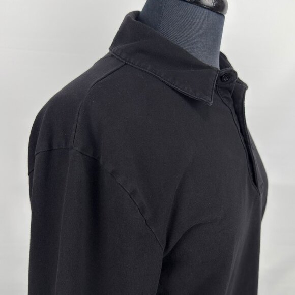 Le 31 by Simons Organic Cotton Long Sleeve Black Polo Shirt Mens Small P/S Size - Picture 6 of 7